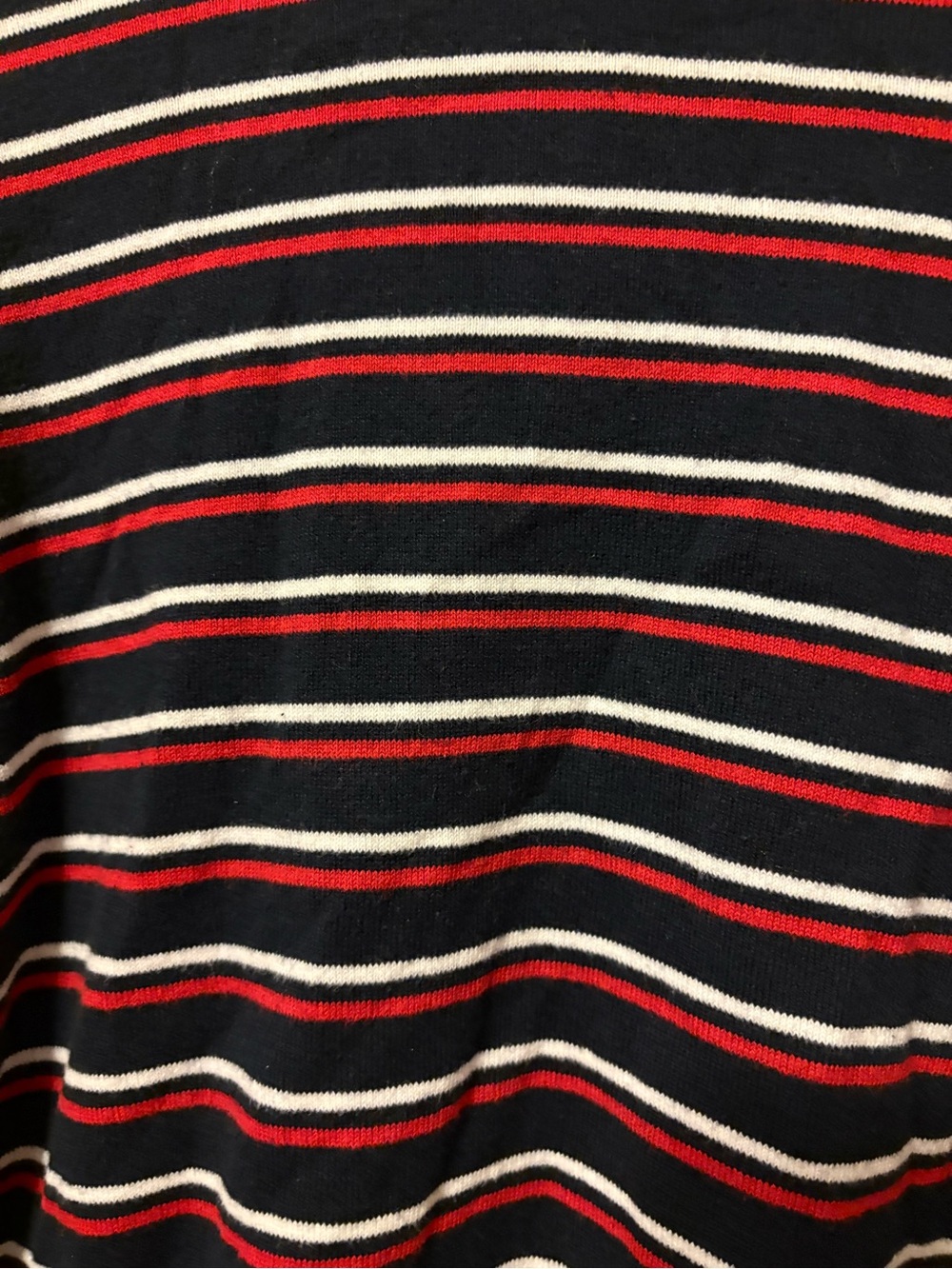 Tommy Hilfiger Navy Turtleneck Sweater with Red and White Stripes - Picture 3 of 8